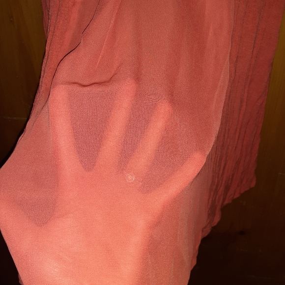 3/$13 Long Peach Top with See Through Back - Picture 4 of 6